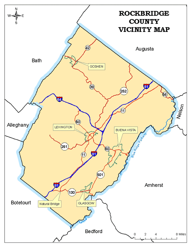 Rockbridge County Vicinity Map